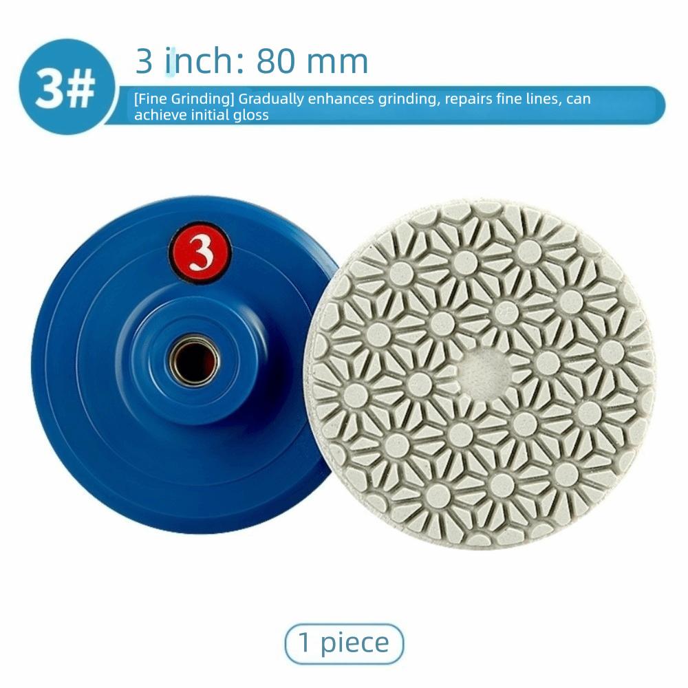 

4 Step Grinding Disc Wet Dry Diamond Pad Stone Polishing Tool Grinding Pad Quartz Stone 3inches 1000#