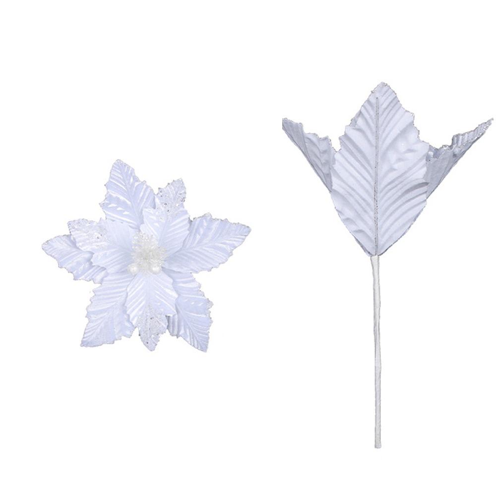 Large Christmas Glitter Flower Simulation Christmas Tree Decorations  Wedding Decor