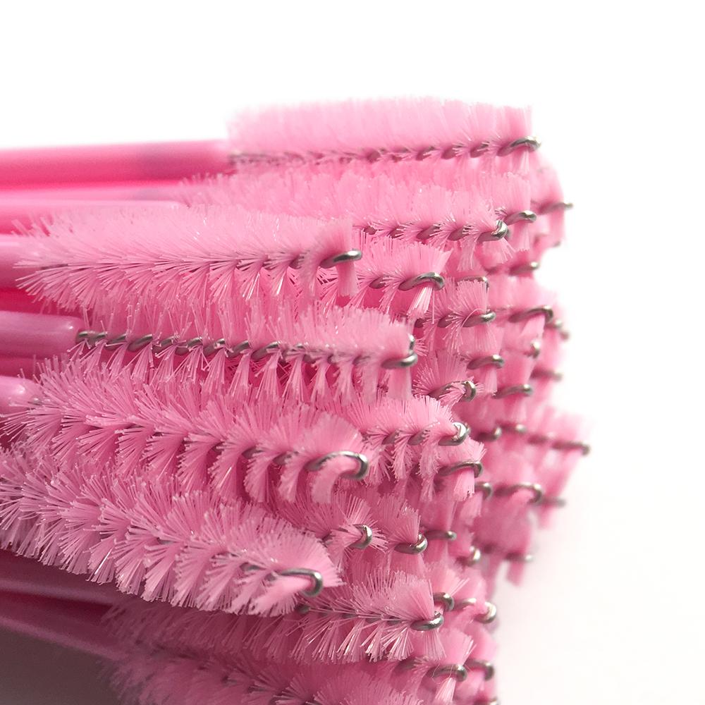 ANNAFRIS 1Pack 50Pcs Disposable Eyelash Brush Soft Head Crystal Eyebrow Brush Lash Extension Brush Mascara Wand Makeup Tool