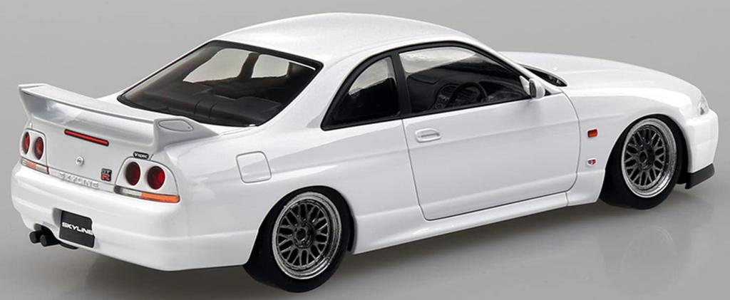 AOSHIMA The Snap Kit Series Nissan R33 Skyline Custom-Rad Kunststoffmodell 1/32 GT-R (Weiß) Farbcodierte Nr. 15-SP3