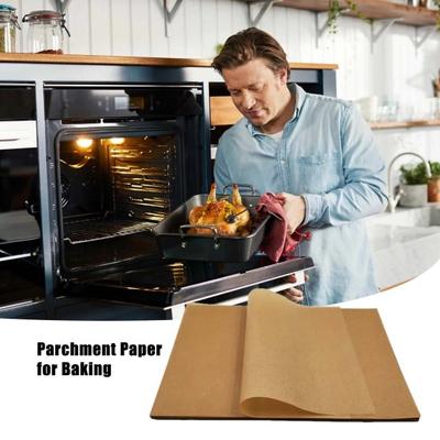 200 szt. Arkusze papieru do pieczenia Jednorazowy papier pergaminowy nieprzywierający do pieczenia, grillowania, frytkownicy powietrznej, gotowania na parze w piekarniku