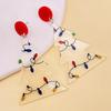 New Acrylic Christmas Tree & Lights Dangle Earrings - Transparent European & American Holiday Style