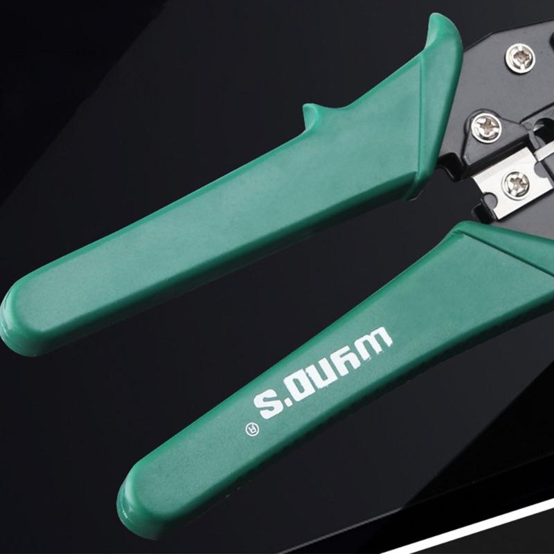 Ergonomic Cable Crimping Plier s Thickened Head NetworkCable Crimping Tool Non slip Handle andSharp Wire Stripper