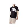 Puma T-shirt Casual Girocollo con Stampa Logo Uomo Top Nero 678086-01