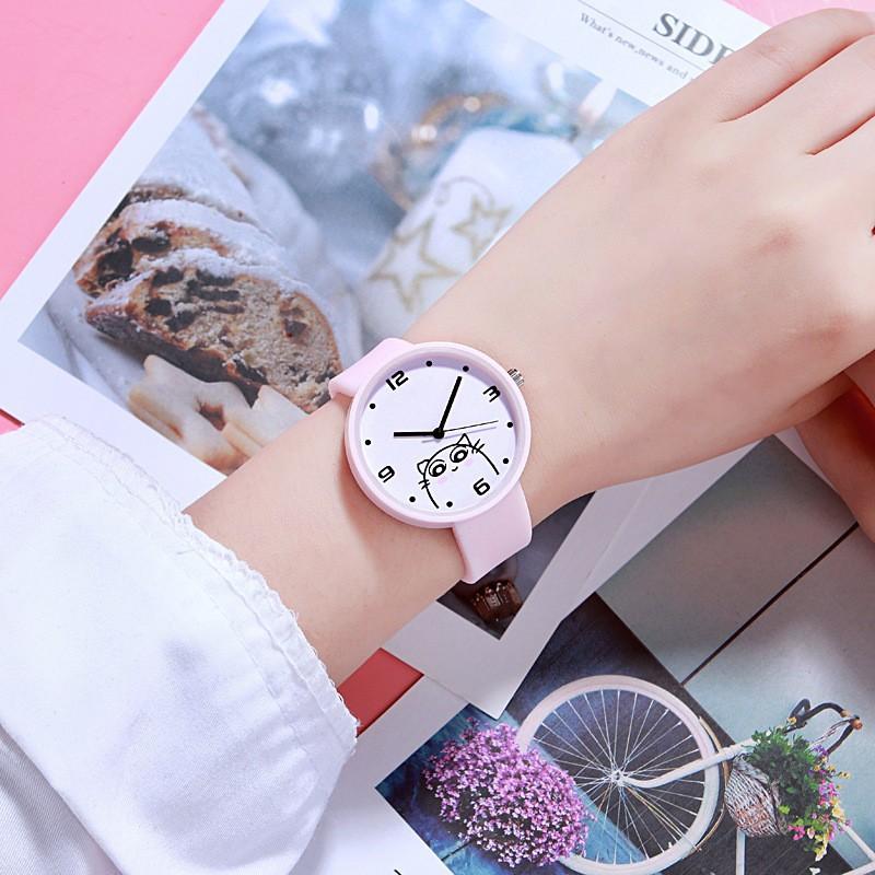Ultra-Thin Candy-Colored Silicone Watch Dial For Girls, Junior High School Students, Simple And Versatile Jelly Strap