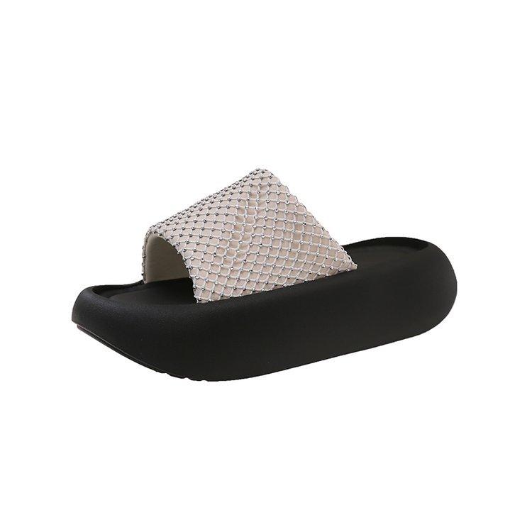 Women's Shoes 2025 New Outdoor Breathable One Word Platform Slippers Fashion Height Increase Comfortable Non Slip Beach Sandals