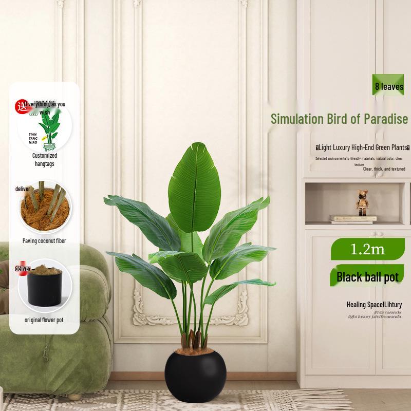 Luxurious Indoor Bionic Bird of Paradise Faux Plant