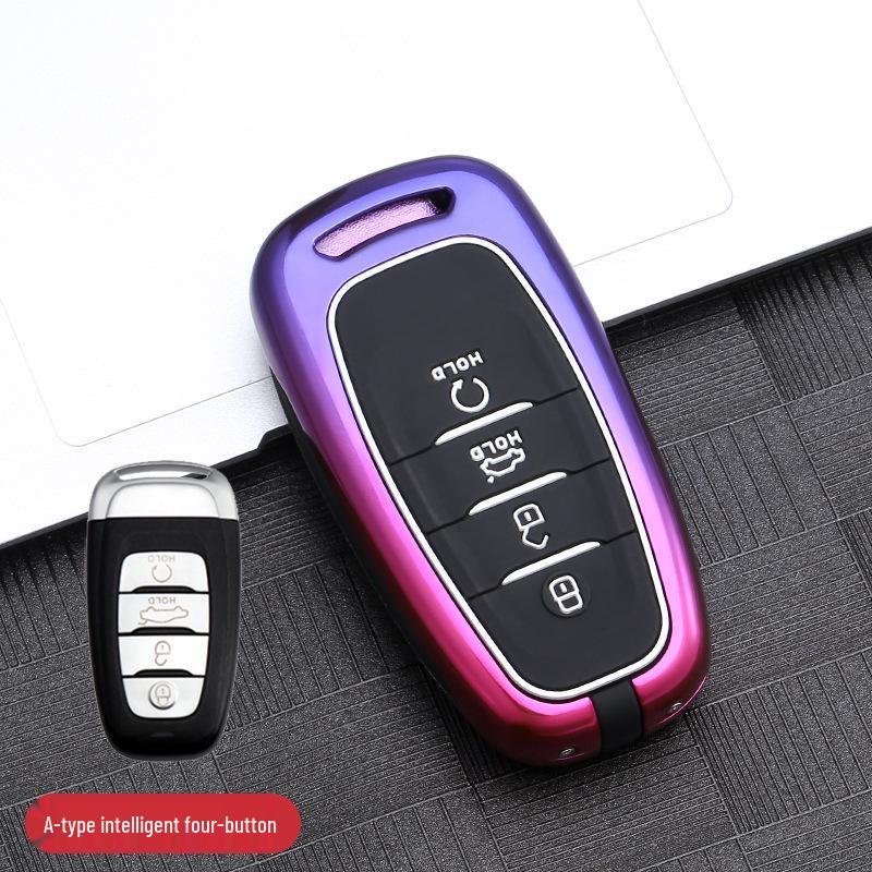 Gradient Metal Full Wrap Key Shell for Hongqi HS5, HS7, H9