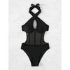 S - XL Underwired Cut Out Halter Women Swimwear One Piece Swimsuit Female Monokini High Cut Bather Bathing Suit Swim Lady