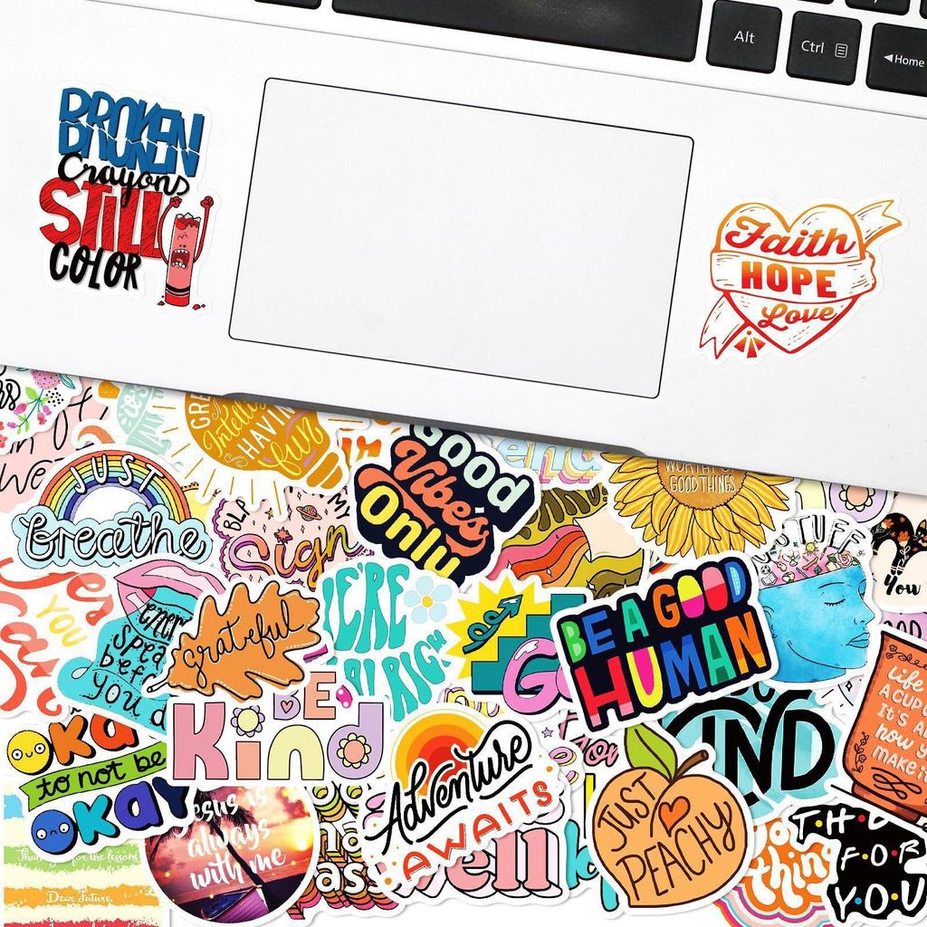 50 İlham Verici Videoya Yazı Pop Kültürü İngilizce Metin El Kitabı Kendin Yap Albüm Su Geçirmez Dekoratif Çıkartmalar