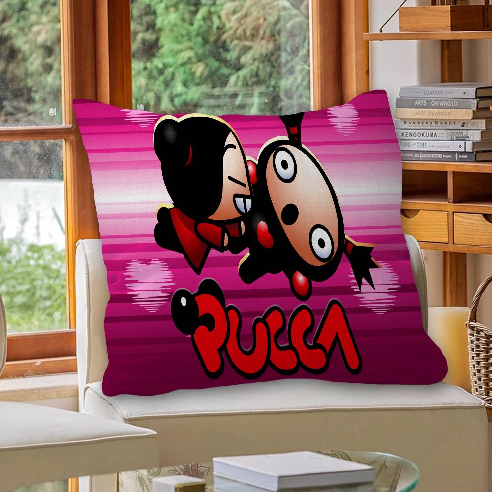 Маленькая мультяшная наволочка P-Pucca Подушка Декоративная подушка для дивана Домашний декор Наволочка 30cmx30cm