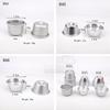 10pcs Concave Round Cup with Cavity Aluminium Cake Mould Steamed Mini Mousse Cheese Mold Egg Tart Holder DIY Baking Tools