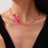 Retro Metal Flower Choker Necklace for Women – Light Luxury Fashion Accessory