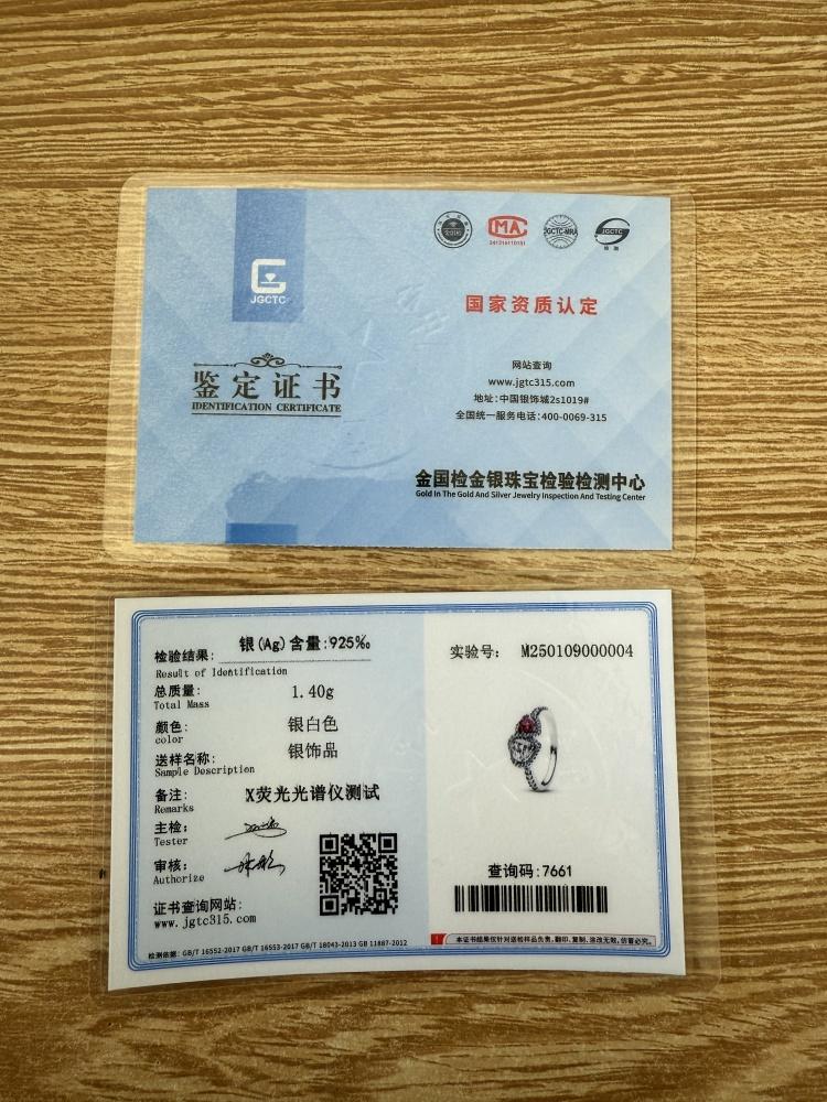 925 Silver All Heart Stone Ring New Pink White Rings Suitable For Any Occasion Matching DIY Birthday Gift