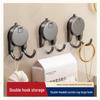 Strong Load-Bearing Suction Hooks - Traceless Adhesive Wall and Door Mount for Luxurious Bathroom or Toilet, No Drilling Required.