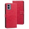 IDEWEI For Motorola Moto G55 5G Stand Case Crazy Horse Texture Leather Phone Cover