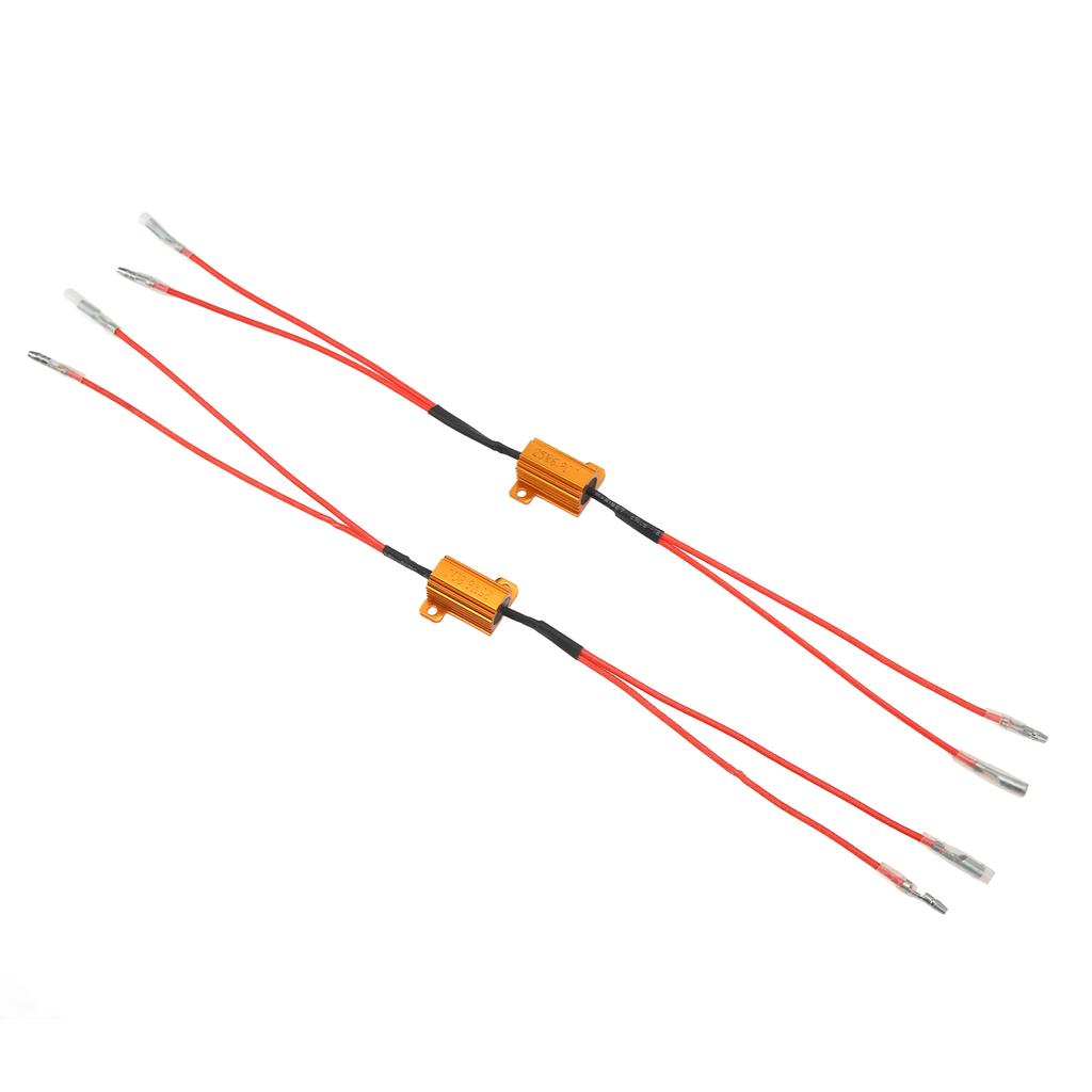 2 Pcs Error Free Load Resistor LED Light Bulbs Wiring Adapters for Daytime Running Fog Light
