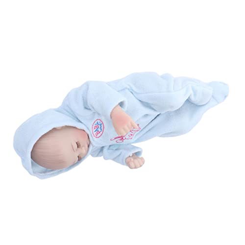 10-inch Reborn Baby Doll, Soft Silicone, Delicate Face, Detailed Design, Includes Pajamas, Washable, Realistic Baby Doll, Blue Eyes Closed, for Kids,