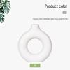 Donut-Shaped Imitation Ceramic Decorative Plastic Vase – Creative Living Room Ornament with Two-Half Design.