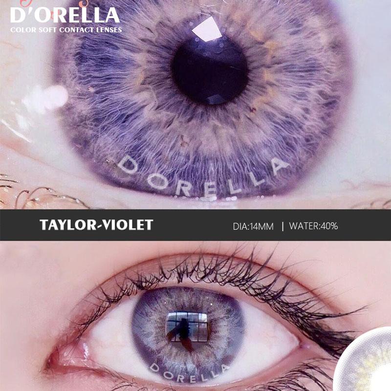 D'ORELLA 1 Paar (2 Stück) GEMSTONE farbige Kontaktlinsen für Augen, farbige Kontaktlinsen, schöne Pupillen-Augen-Make-up-Kontaktlinsen