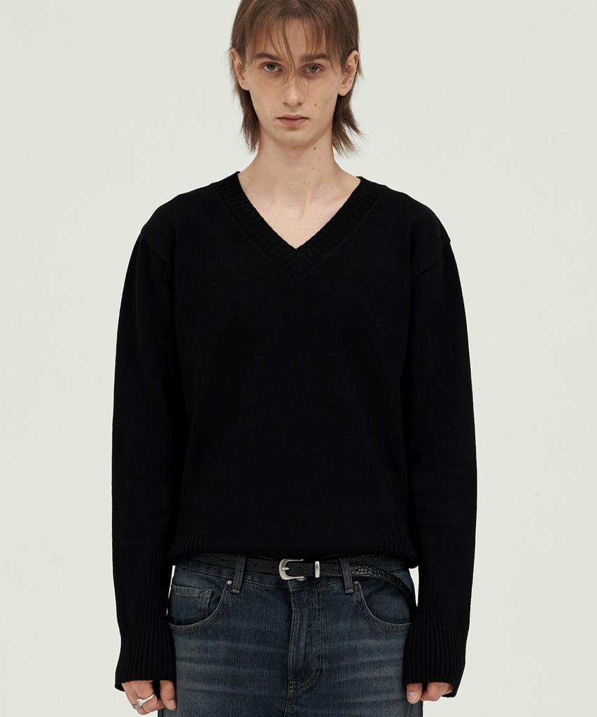 DOFFJASON Reverb V-Neck Knit Black