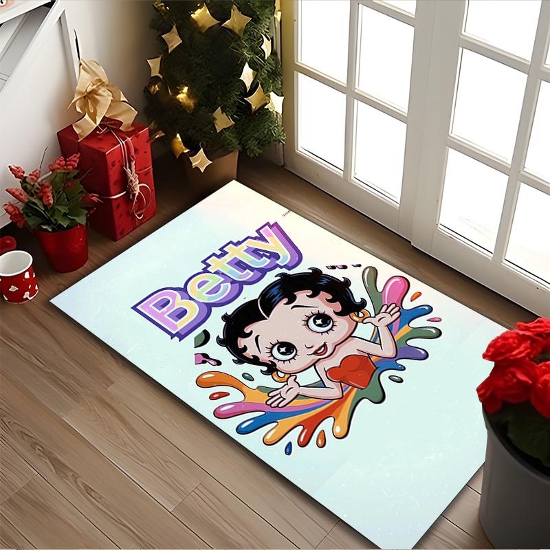 1pc General-purpose Rug, Betty Boop Printed Area Rug, Comfortable Office Chair Carpet, Home Entrance Floor Mat