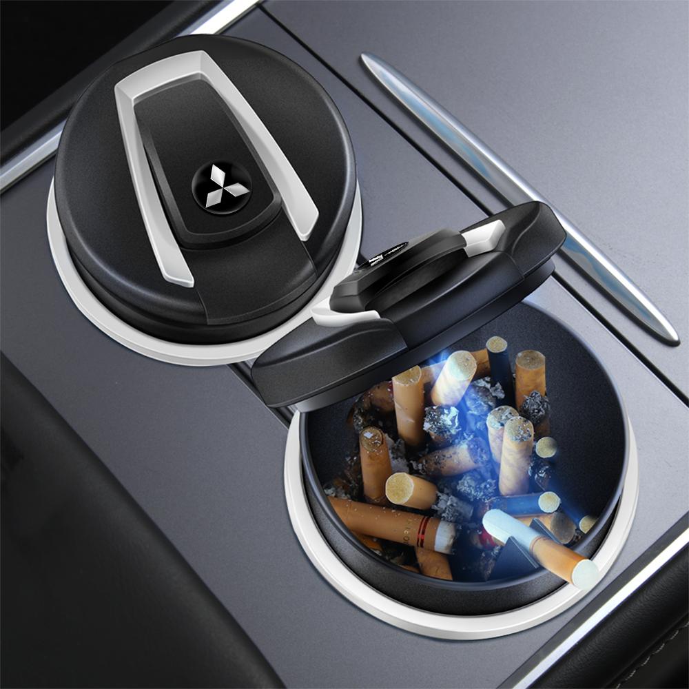 Portable Car Ashtray LED Light Cup Holder Styling Accessory for Mitsubishi Pajero Sport ASX Lancer L200 Attrage Xpander Eclipse