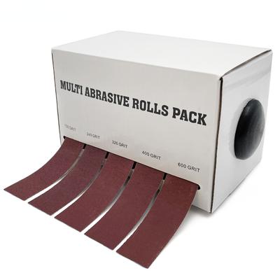 4 Roll Grits Sandpaper Dry Grinding Emery Sanding Belt Drawable Abrasive Paper Pack with Dispenser  Cloth