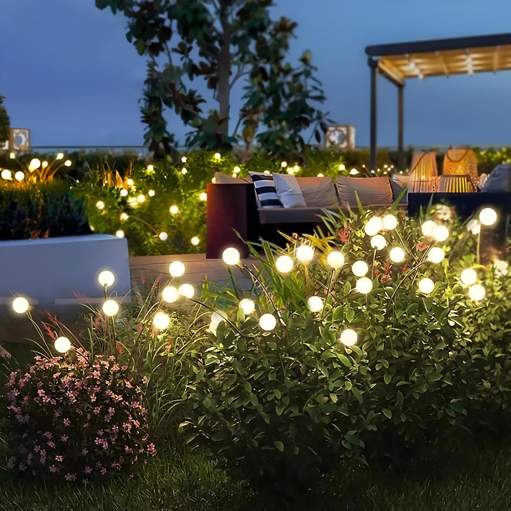 6/8/10 LED Solar Gartenleuchten Powered Firefly Lichter Outdoor Wasserdicht Lebendige Gartenleuchten für Terrasse Weg Dekoration,Warm