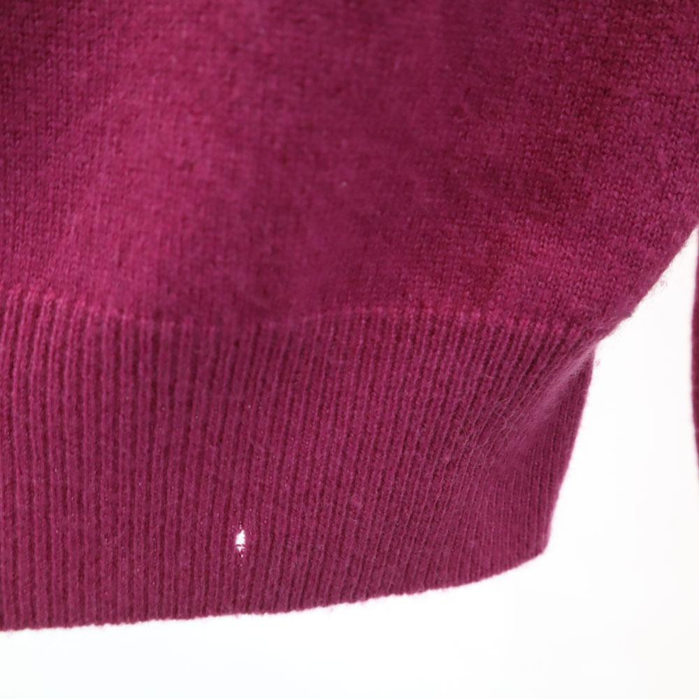 Hermes Made In Italy Cashmere Blend Long Sleeve Two-tone Turtleneck Sweater Women Used
