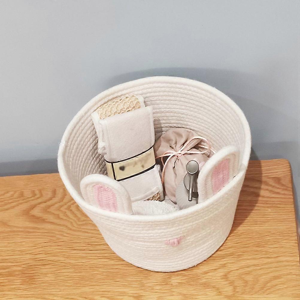 Cute Rabbit Basket Easter Bunny Ear Storage Bag Portable Candy Bag for Storing Cosmetics and Snacks