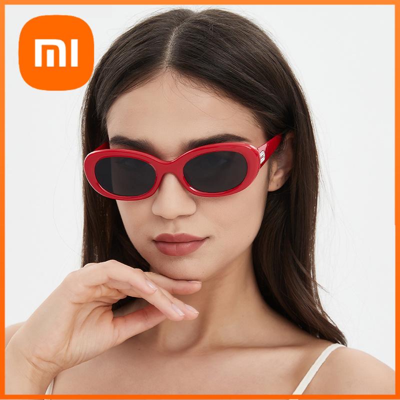 Xiaomi 2025 New Retro Sweet And Cool Oval Frame Square Face Trendy Sunglasses For Women Cat Eyes Sunglasses MN5539