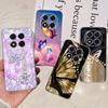 For Xiaomi Redmi Note 14 14Pro Case Coque Soft Silicone Back Cover Flower Butterfly Love Heart Clear Funda Redmi Note14 Pro Capa