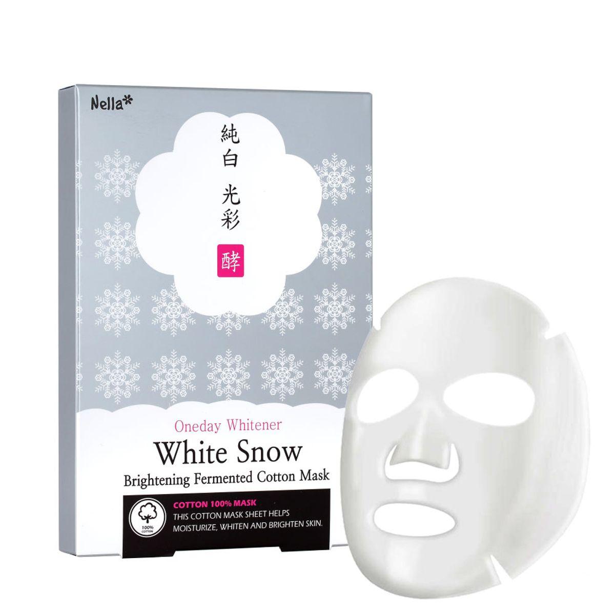 White Snow Radiance Fermented Pure Cotton Mask Pack 20 Sheets