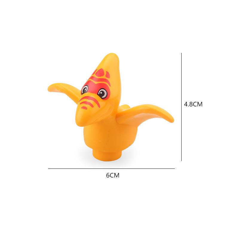 Large Dinosaur Building Blocks: Transforming T-Rex, Pterodactyl, Dilophosaurus & Velociraptor Scene Accessories Set