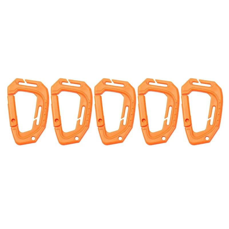 1Pcs Big D-type Plastic Steel Tactical Molle Quick Hook Hanging Buckle Clip Outdoor Camping Backpack Bag EDC Tool Accessories