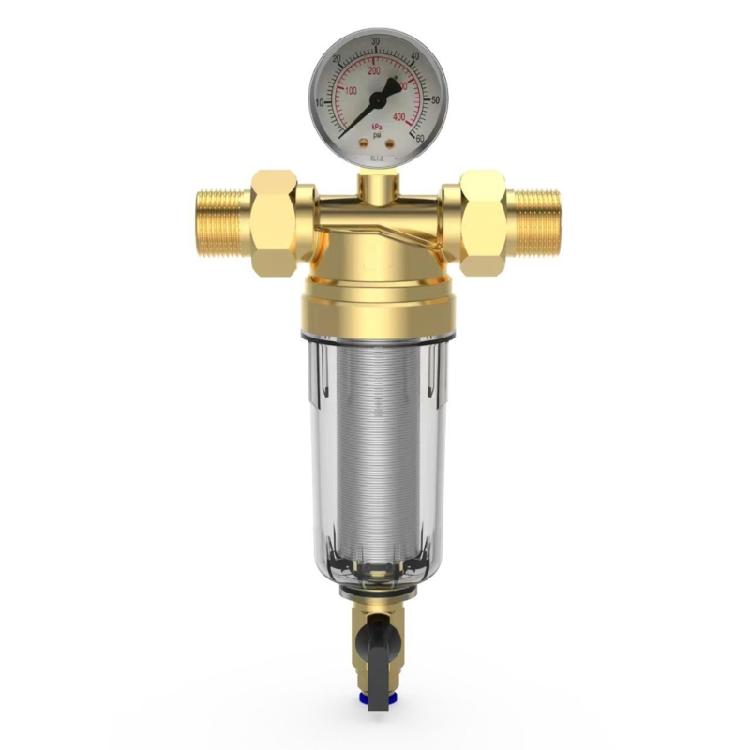 Фильтр для воды с автоматической очисткой от осадка, не ржавеет, система предварительной фильтрации воды, простая установка для бытового использования.