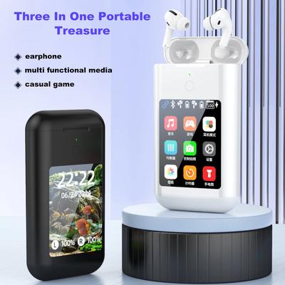 2.8 Inch Touch Gaming Wireless Bluetooth Earphone Large Battery Multiple Function In Ear Style Headphone Flashlight Power Bank Headphone Music Game