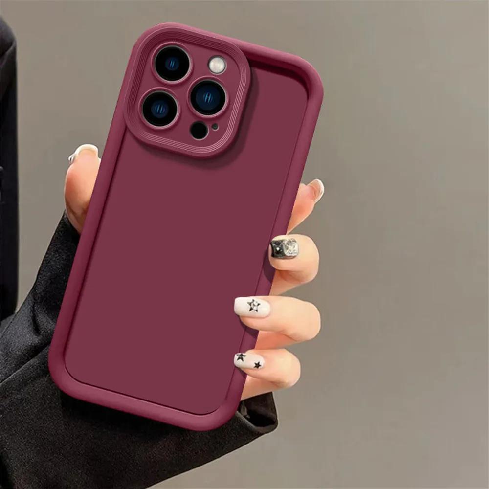 Candy Color Soft Shockproof Skin Feel Silicone Phone Case For Apple iPhone 16 15 14 13 12 11 Pro Max 7 8 Plus 16e Funda Cover