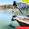 12V/48V Brushless Marine Electric Thrusters Rubber Boat Motor Propeller Suspension Plastic Outboard Machine Black