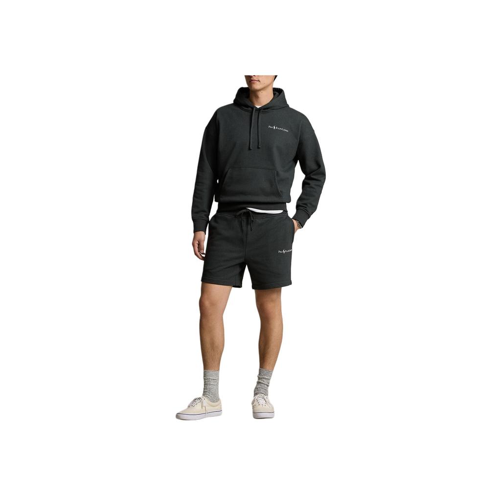 Polo Ralph Lauren Ss24 Solid Color Logo Letter Pattern Loose Fit Drawstring Casual Shorts Men shorts Vintage-Black MNPOSHO1BQ20315-001