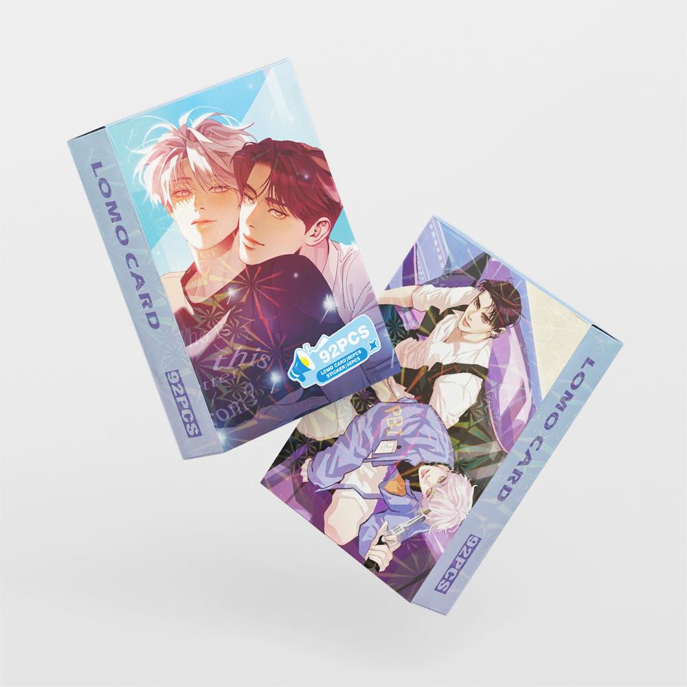 92pcs/set Anime Ye HuaJi Photo Cards Korean Comic Stickers Double-sided LOMO Greeting Card