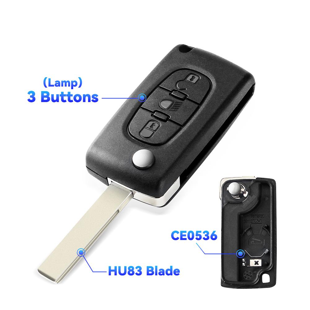For Citroen C2 C3 C4 C5 Berlingo Xsara Picasso For Peugeot 306 407 807 Ce0523 Ce0536 2/3/4Bnt Flip Remote Car Key Shell