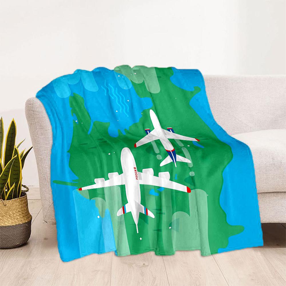 Airport Runway Design Flannel Blanket - Soft and Suitable for Sofas, Beds, Offices, Travel, All Seasons, and The Best Gift for The Holidays.