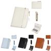 Ladies Wallet Card Wallet With Solid Color Letter Printed And Two Fold Design Pu Material For Daily Use