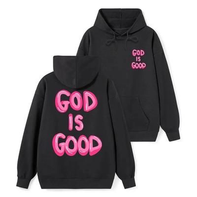 God Is Good Print Classic Christian Hoodie Women's Long Sleeve Sweatshirt Pullover Tops Sportswear Streetwear Women Clothing