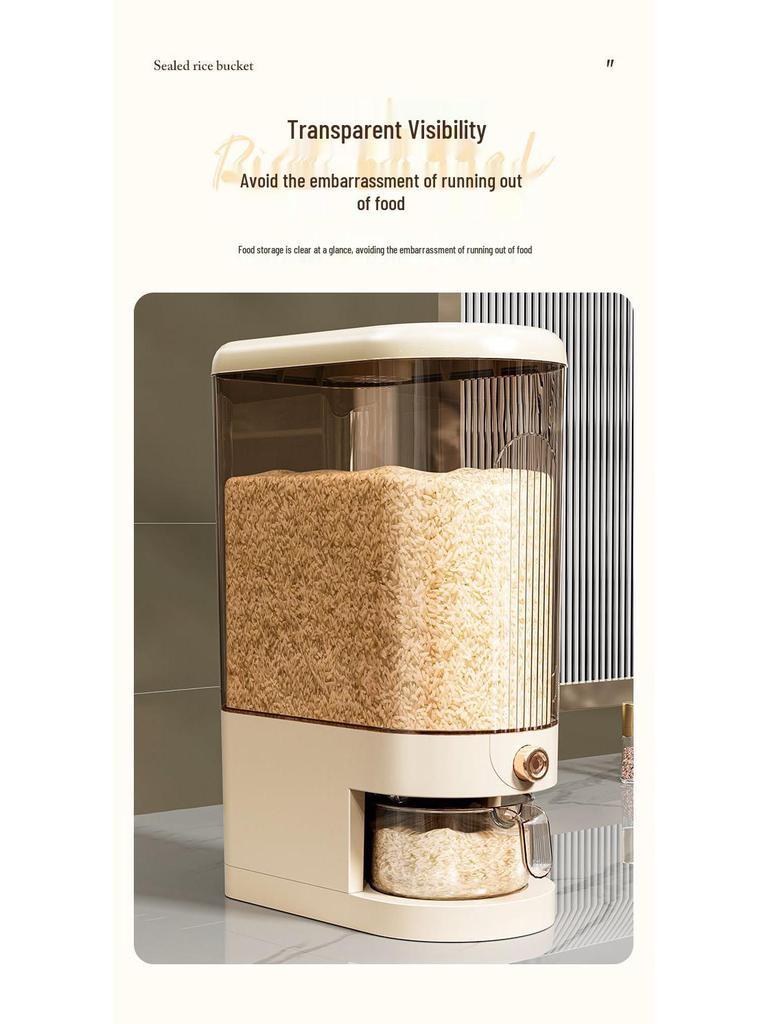 Large Capacity Sealed Rice Container: Insect-Proof, Moisture-Proof, Food-Grade Storage Bucket
