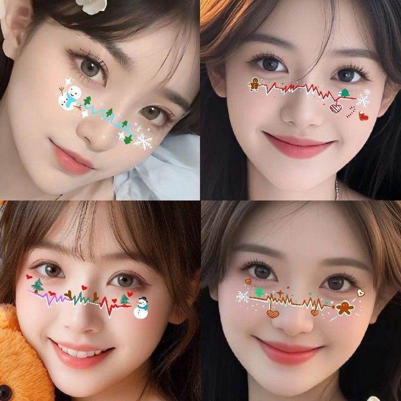Cartoon Pattern Water Transfer Tattoo Decals Disposable Facial Stickers Lovely Removable Body Art Ornaments Waterproof Temporar