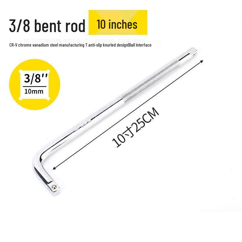 Extended Sleeve L-Shaped Socket Extension Bar with Universal Joint Wrench