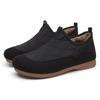 Women Quilted Fleece Lined Ankle Boots, Slip On Soft Sole Casual Lazy Mom Shoes